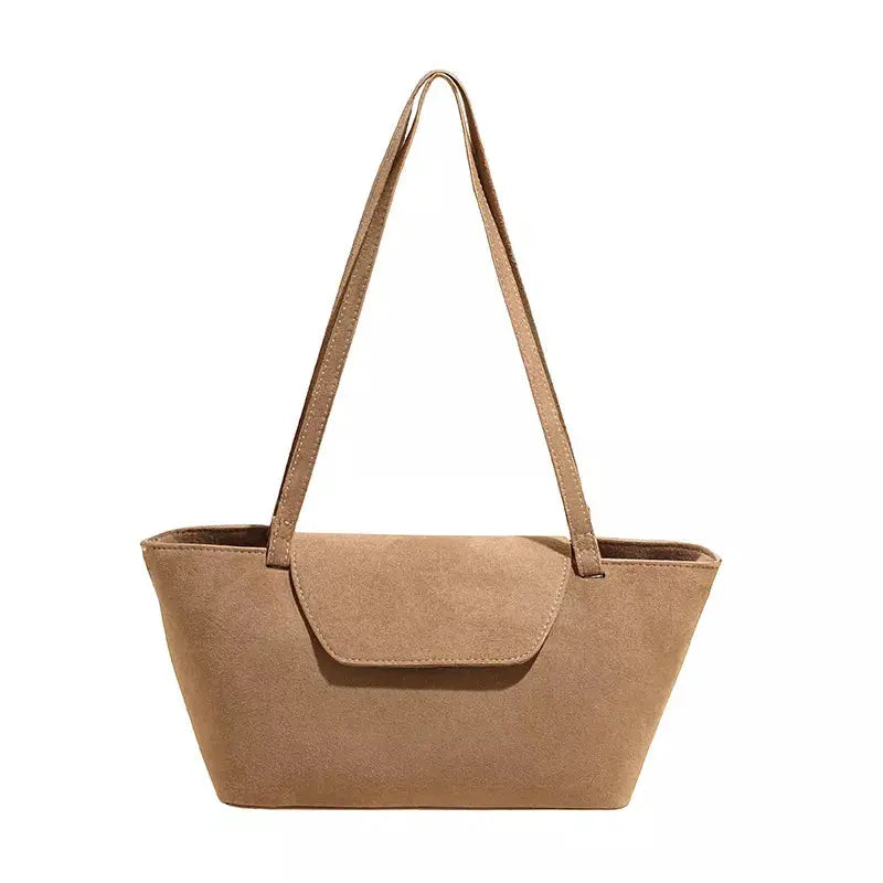 Minimalist Flap Decor Suede Bag Simply Love