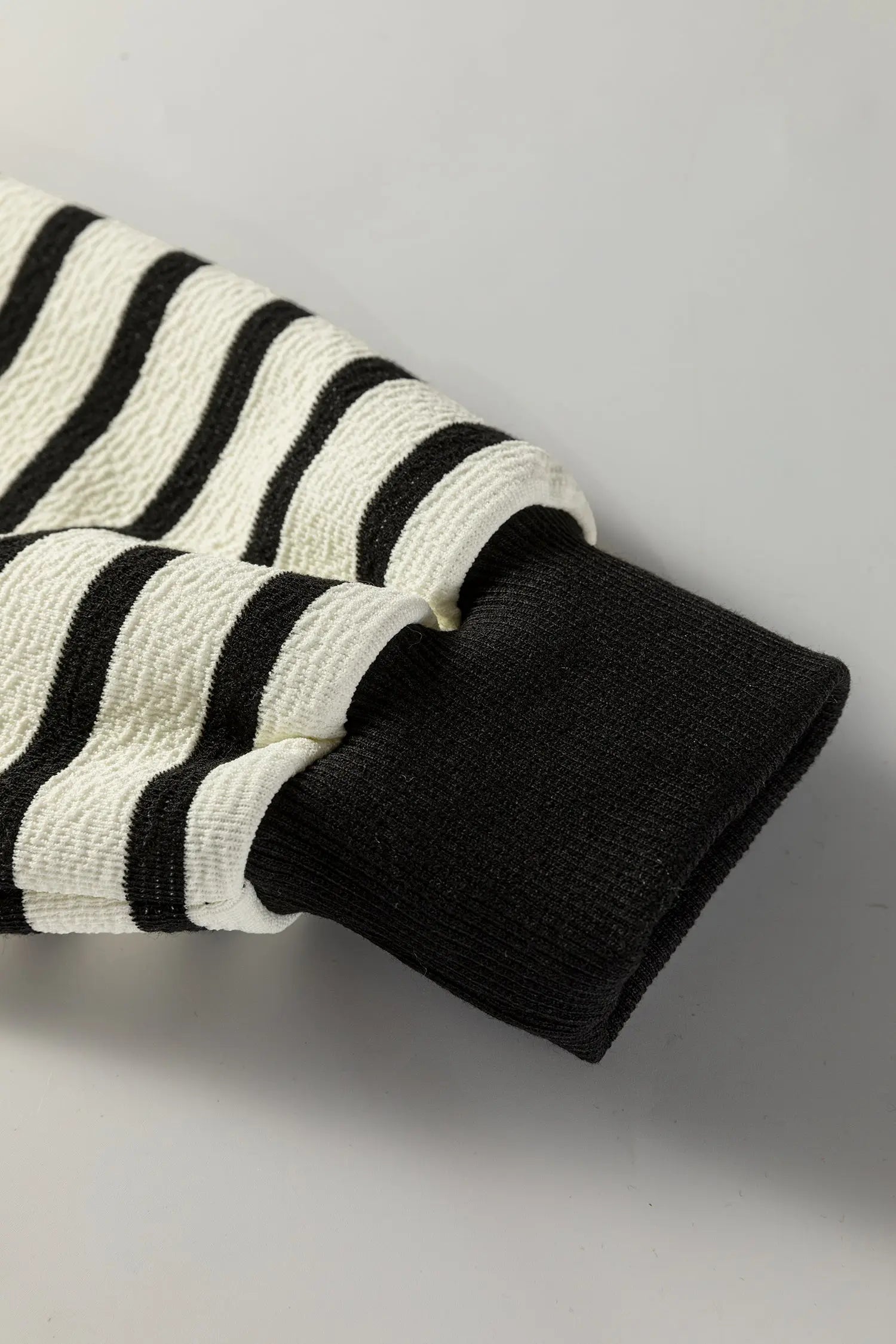 White Stripe Contrast Merry Letter Christmas Print Drop Shoulder Sweatshirt Dear-Lover Dropshipping