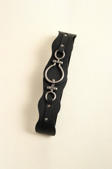 PU Leather Zinc Alloy Buckle Belt.