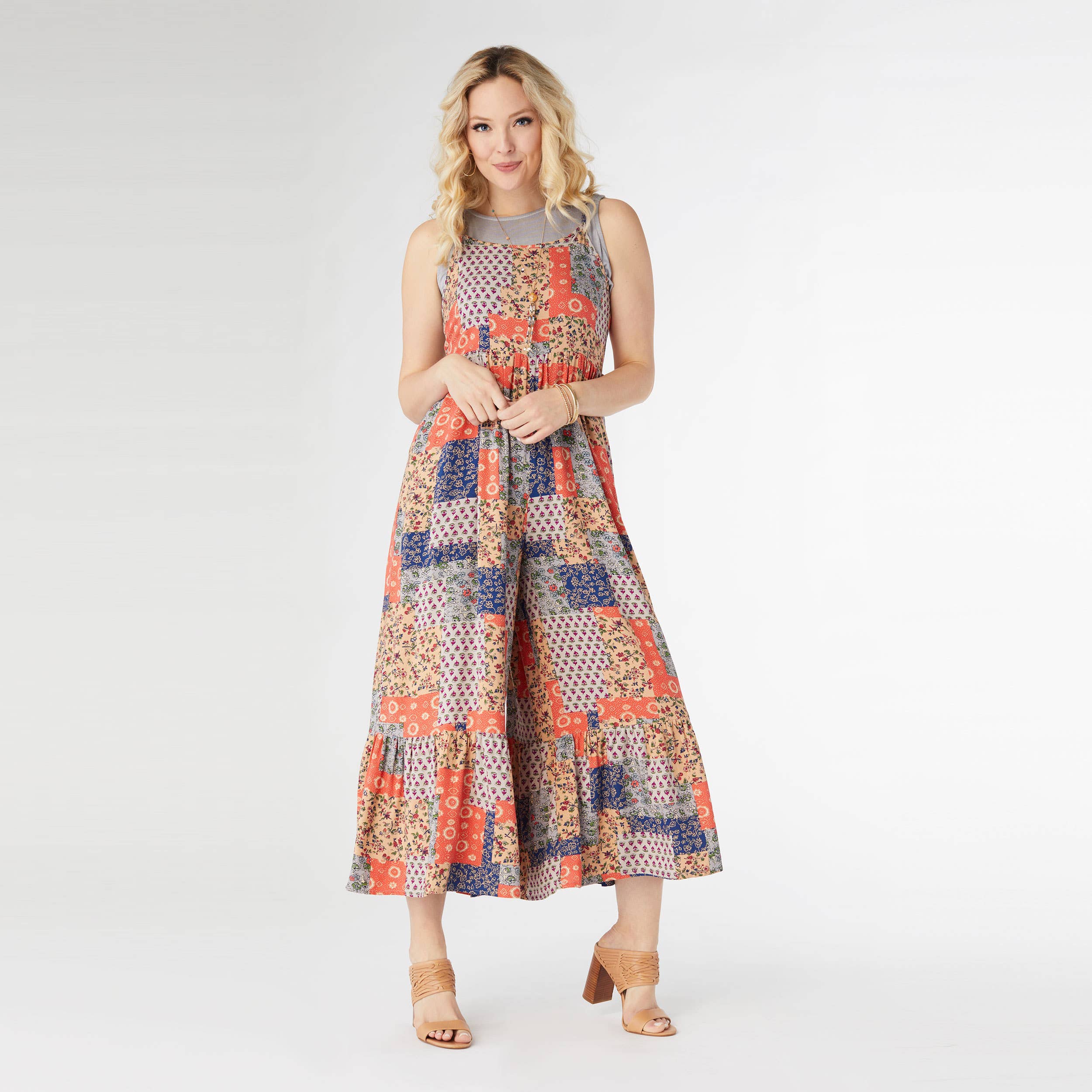 Serenity Patchwork Jumpsuit with Side Pockets Fitkitty Culture Athleisure Wear, Yoga Wear & Women's Clothing