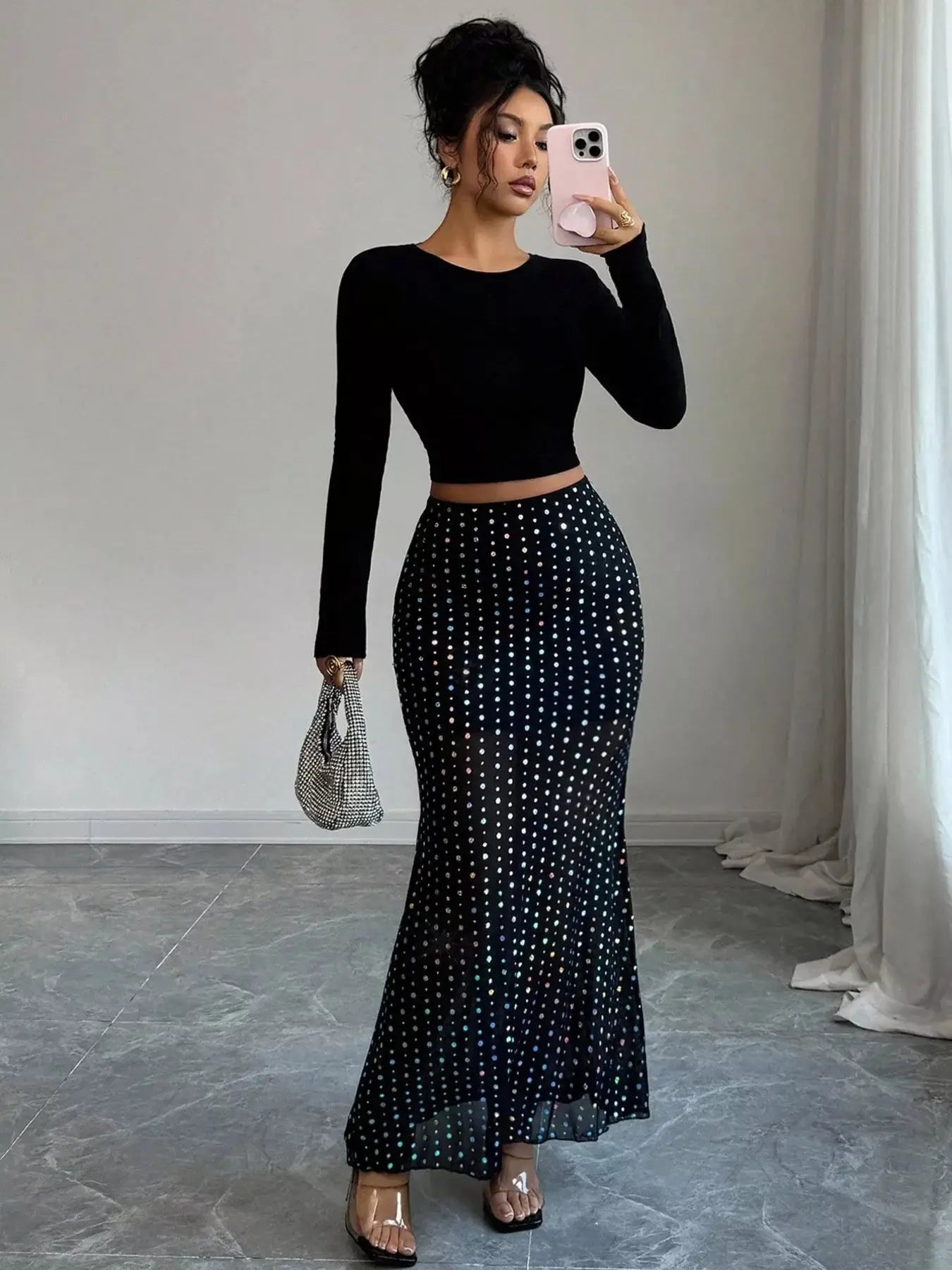 Polka Dot Maxi Skirt Simply Love