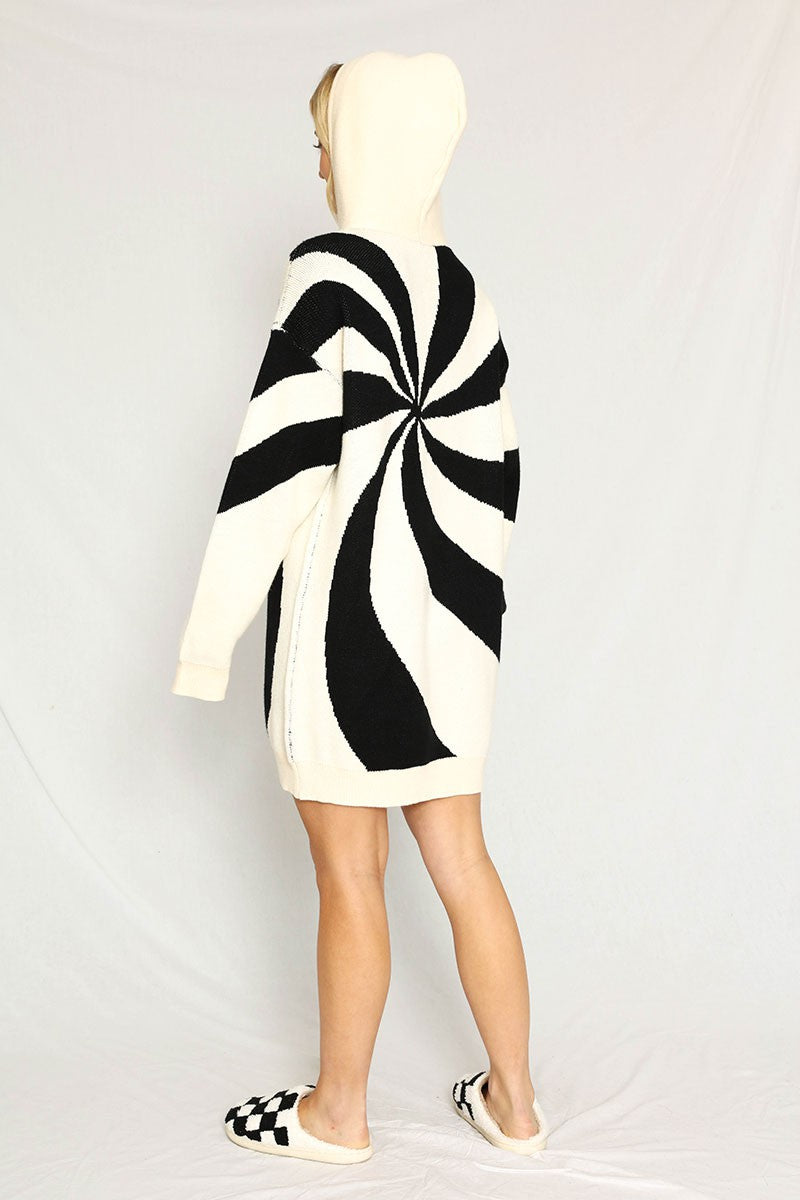 Mod swirl hoodie dress Miss Sparkling