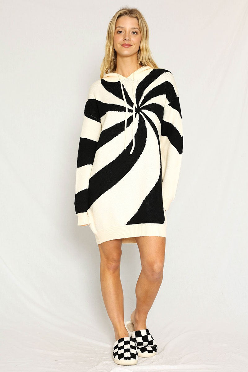 Mod swirl hoodie dress Miss Sparkling