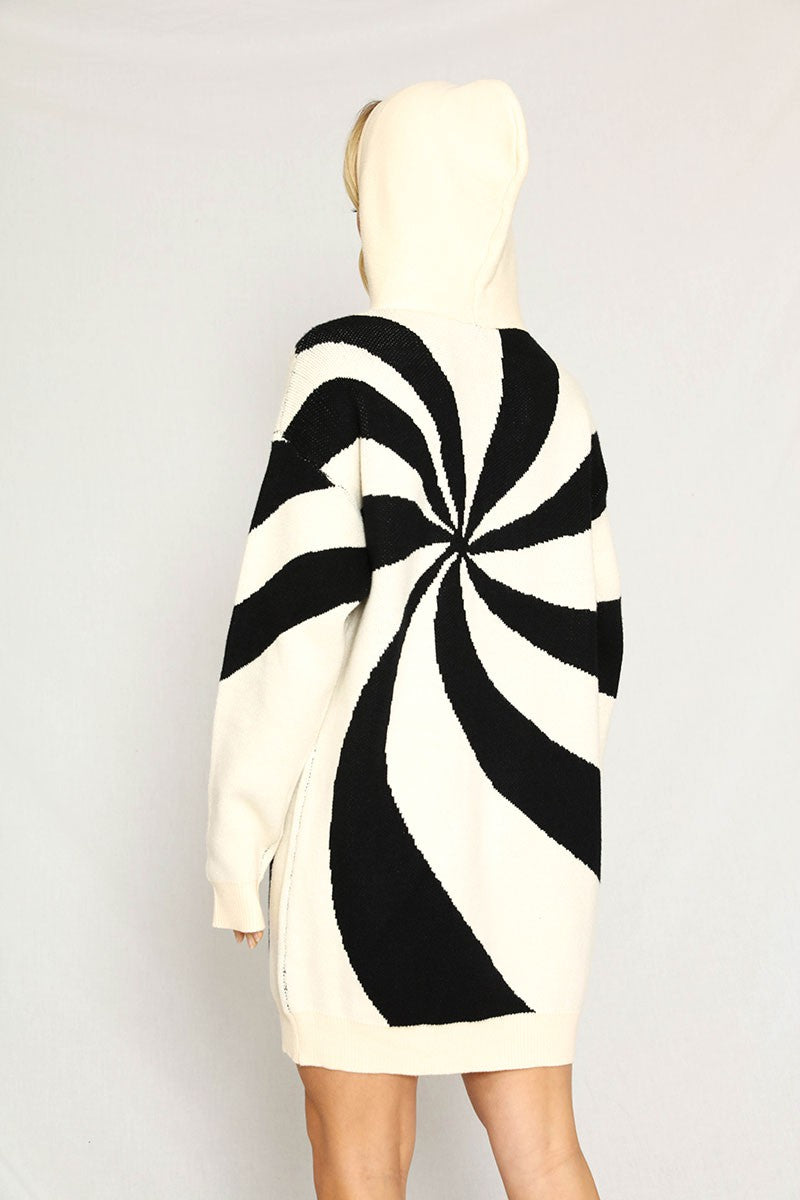 Mod swirl hoodie dress Miss Sparkling