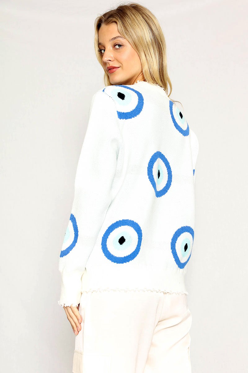Evil eye knit sweater Miss Sparkling