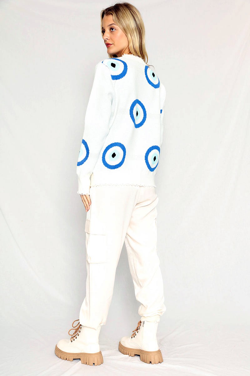 Evil eye knit sweater Miss Sparkling