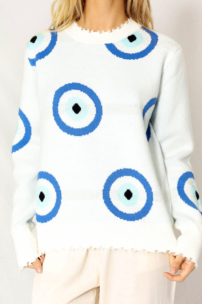 Evil eye knit sweater Miss Sparkling