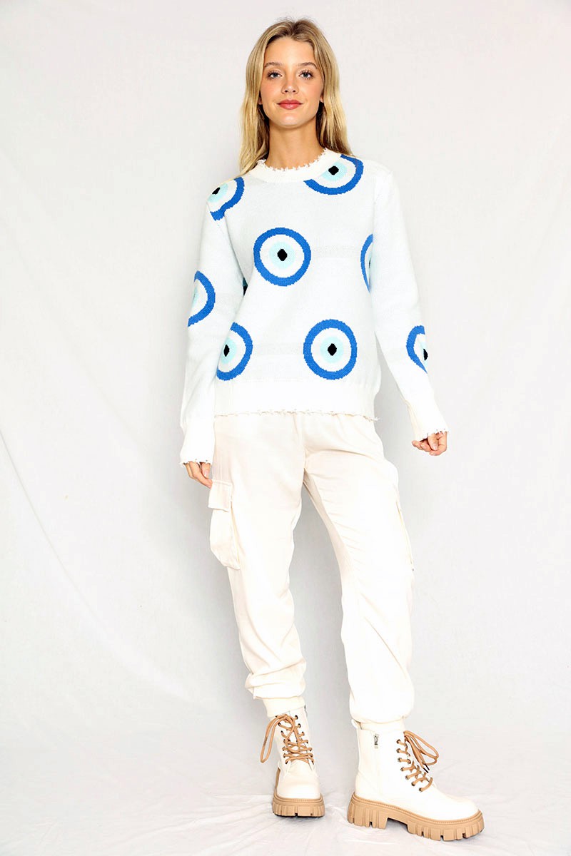 Evil eye knit sweater Miss Sparkling
