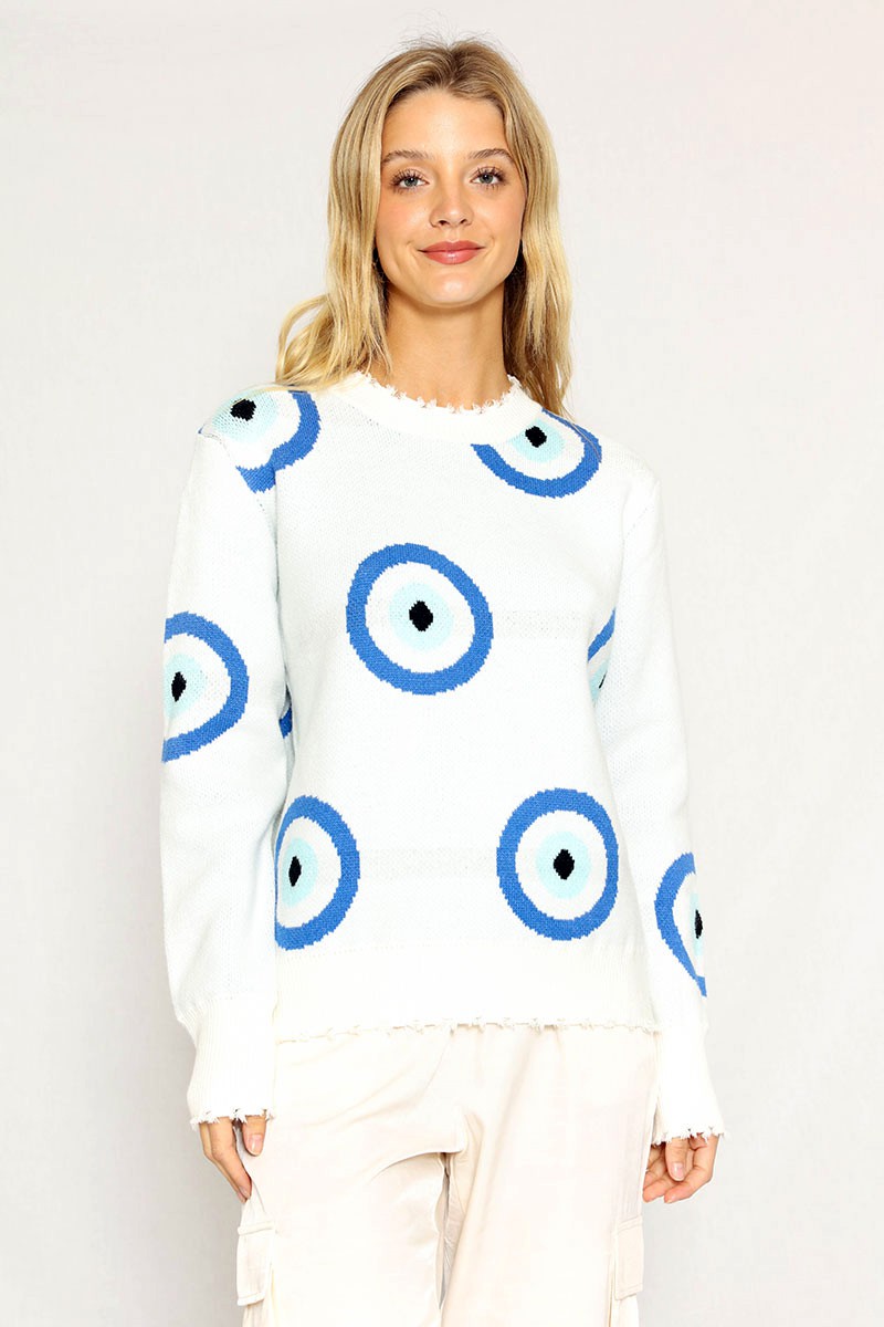 Evil eye knit sweater Miss Sparkling