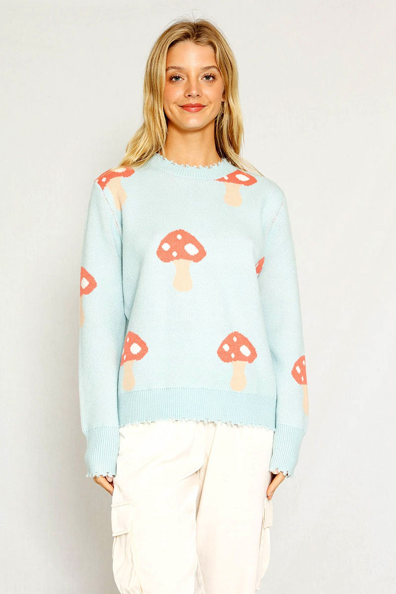 Mushroom knit sweater Miss Sparkling