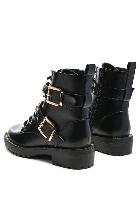 Sassy biker boots with chains