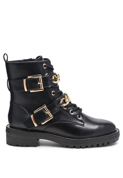 Sassy biker boots with chains