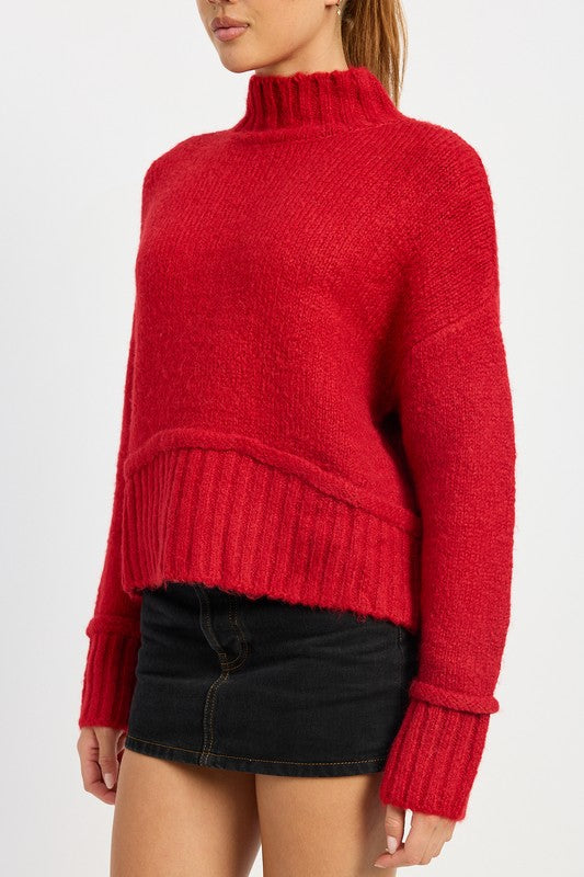 Chic turtleneck body sweater for effortless style