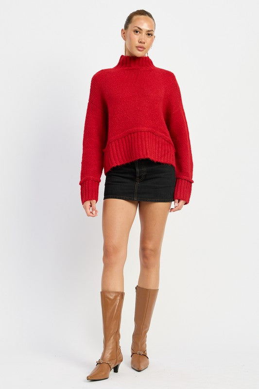 Chic turtleneck body sweater for effortless style