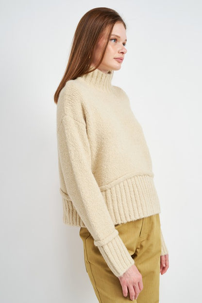 Chic turtleneck body sweater for effortless style