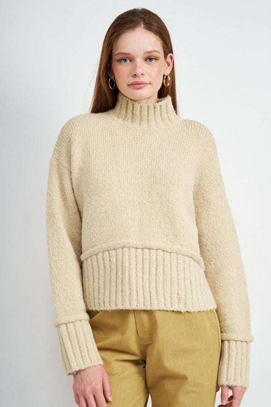 Chic turtleneck body sweater for effortless style