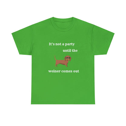 Dachshund Weiner Party Short Sleeve Tee