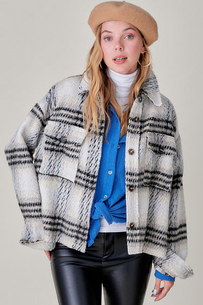 Versatile plaid jacket - oversized fit