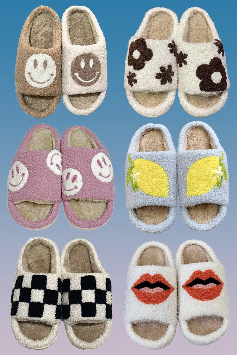 Open toe novelty slippers Miss Sparkling