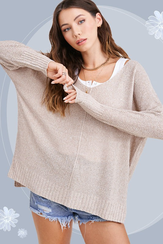 Cozy chic high-low sweater