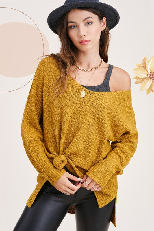 Cozy chic high-low sweater