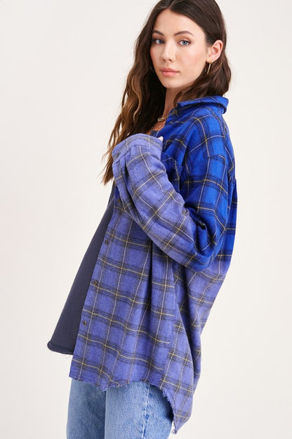 Vintage plaid button-up shirt