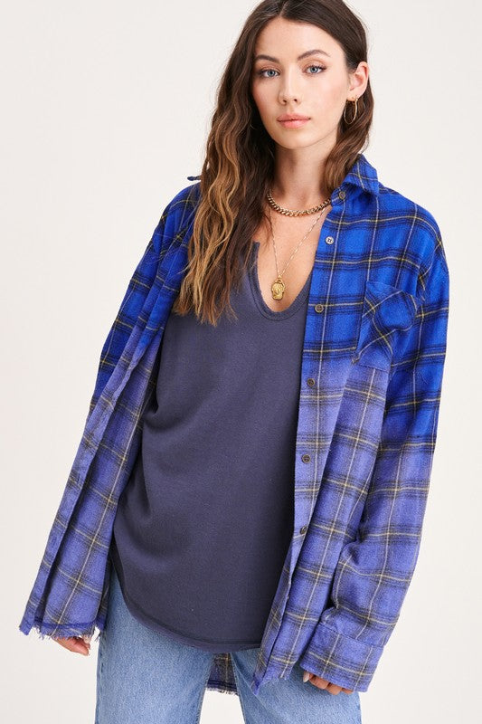 Vintage plaid button-up shirt