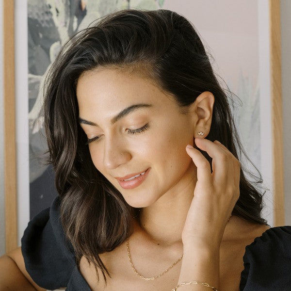 Mini Crystal Lotus Studs Coco’s Tee Boutique