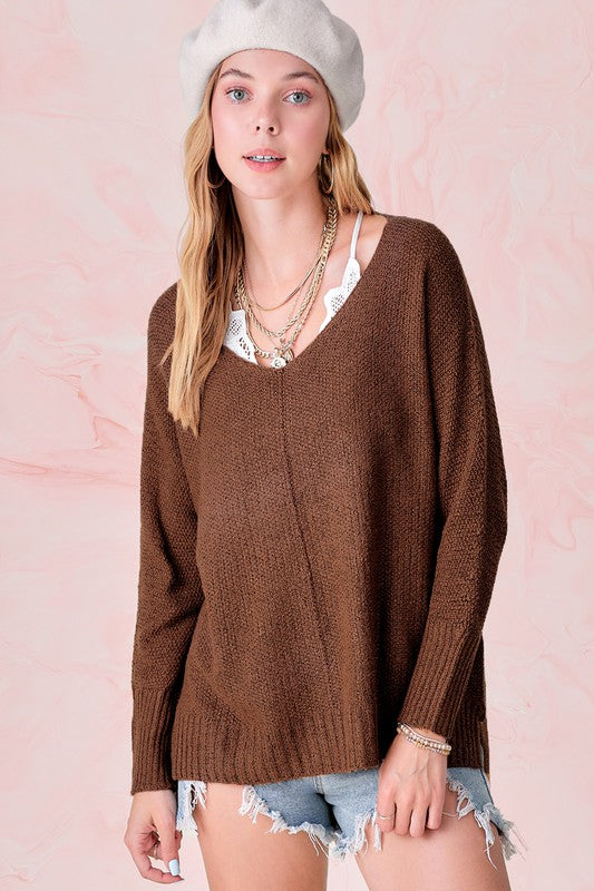 Cozy chic high-low sweater