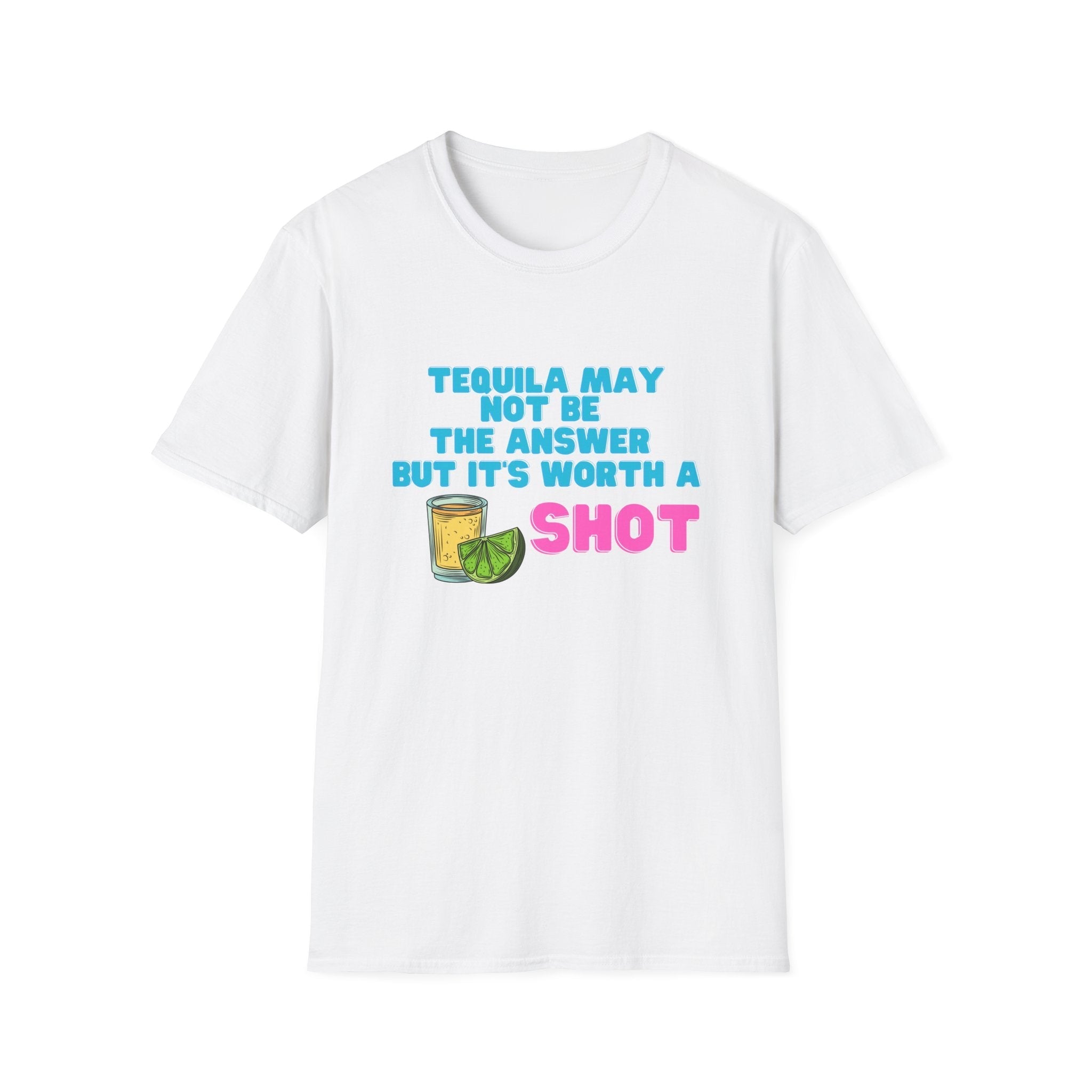 Tequila Shot Short Sleeve T Shirt Cotton For Solid Colors And Polyester For Heather Options With Twill Tape Shoulders Coco’s Tee Boutique