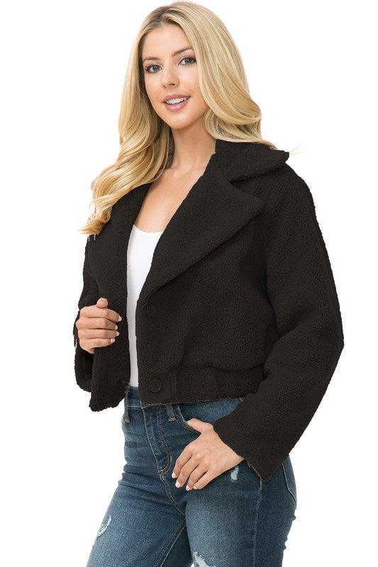 Cozy women's faux fur jacket