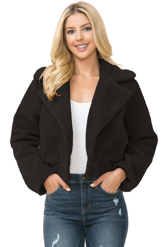 Cozy women's faux fur jacket