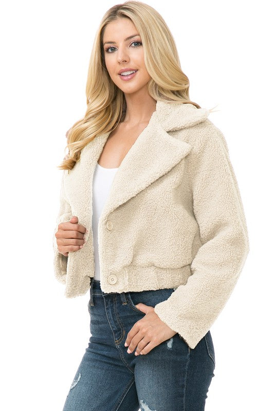 Cozy women's faux fur jacket