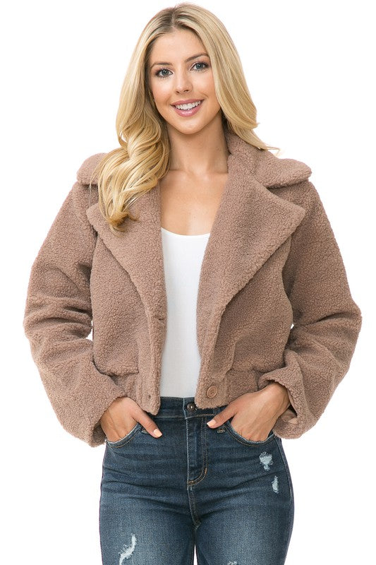 Cozy women's faux fur jacket