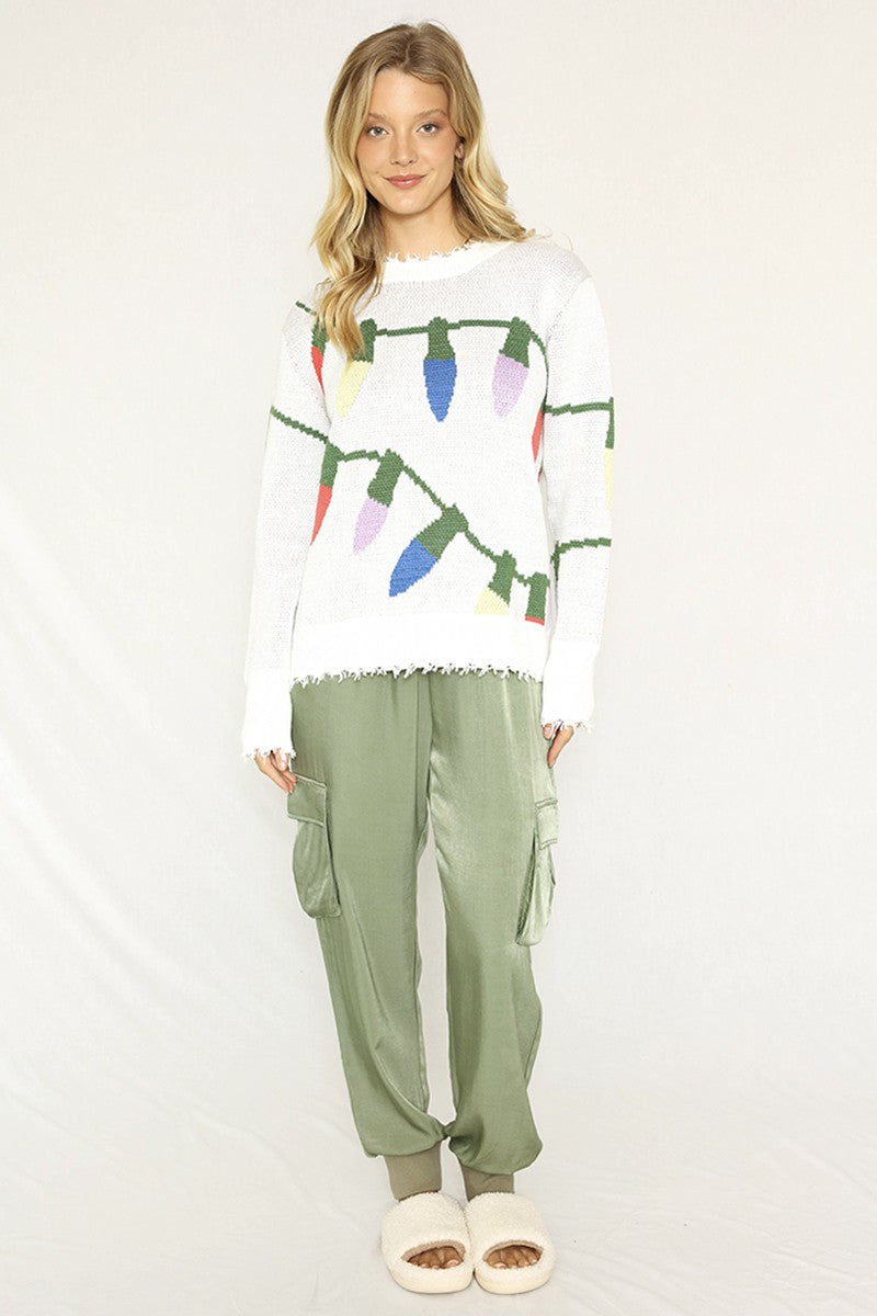 Xmas lights sweater Miss Sparkling