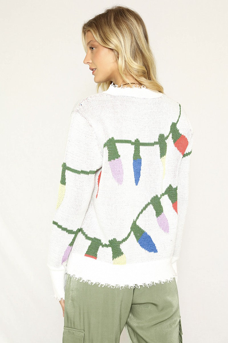 Xmas lights sweater Miss Sparkling