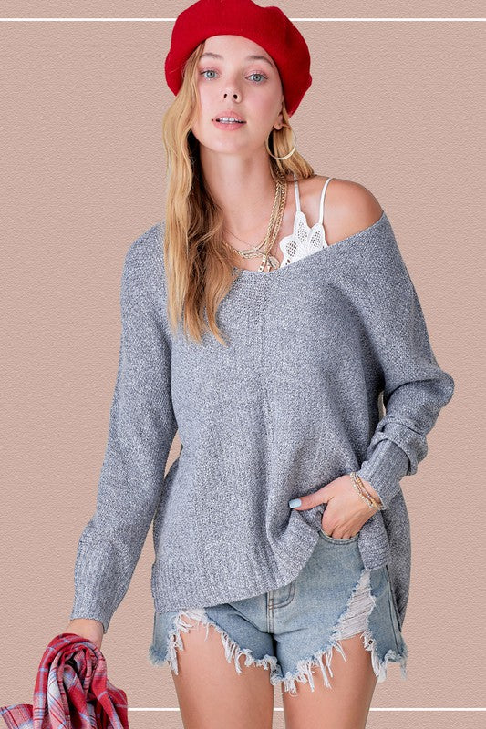 Cozy chic high-low sweater