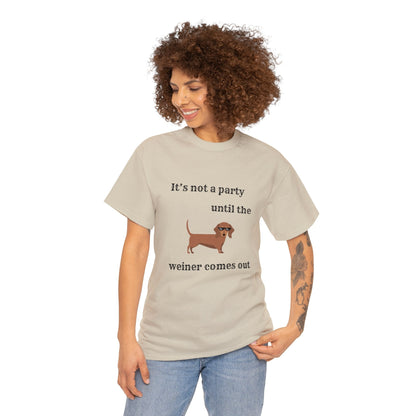 Dachshund Weiner Party Short Sleeve Tee