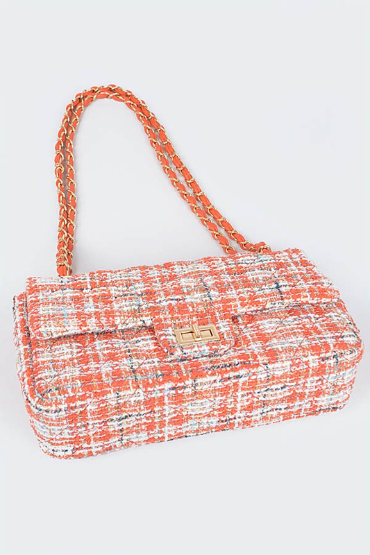 Chic on Repeat Quilted Tweed Convertible Shoulder Bag Coco’s Tee Boutique