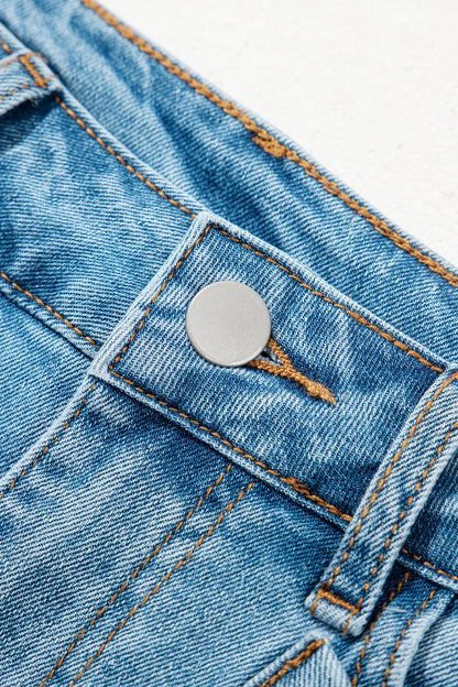 Acid Wash Bowknot Details High Waist Denim Skirt - Product image 6 by Simply Love