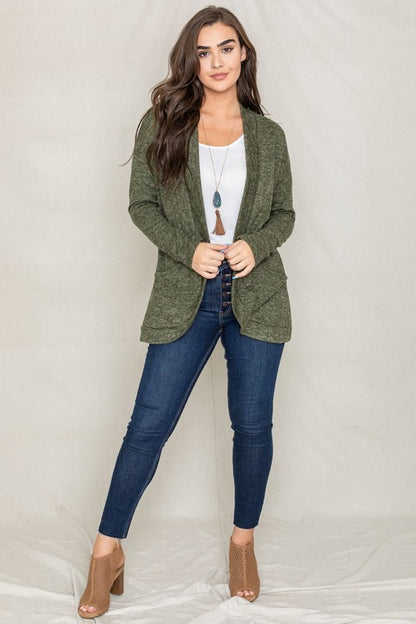 Chic drape cardigan with pockets