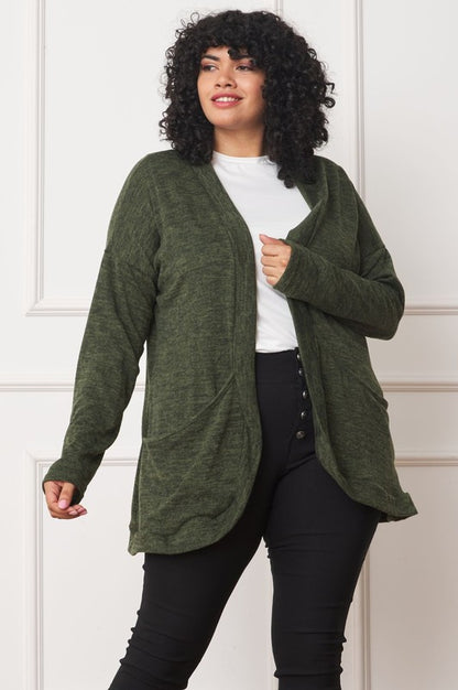 Chic drape cardigan with pockets