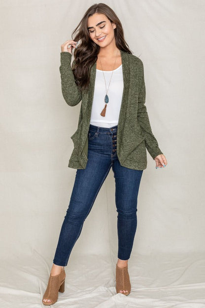 Chic drape cardigan with pockets