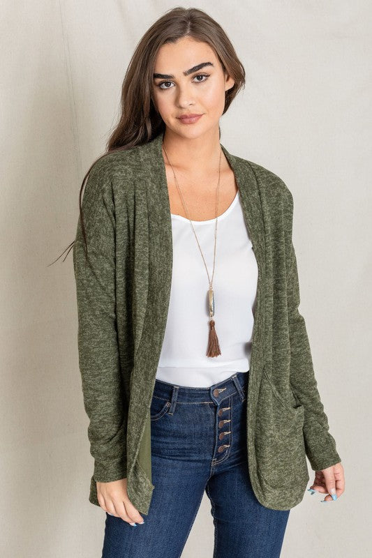 Chic drape cardigan with pockets