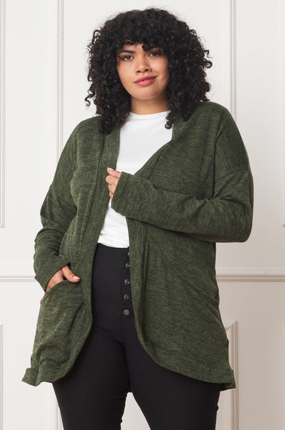 Chic drape cardigan with pockets