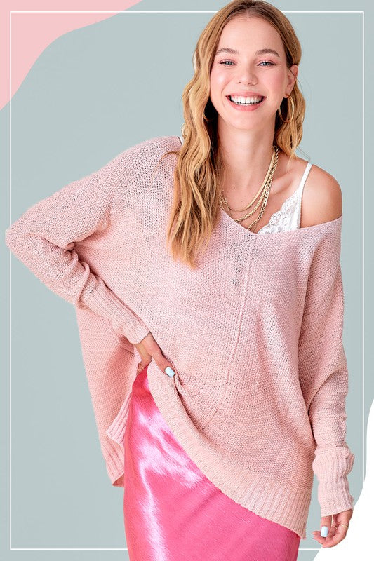 Cozy chic high-low sweater