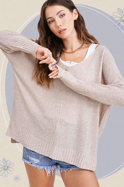 Cozy chic high-low sweater