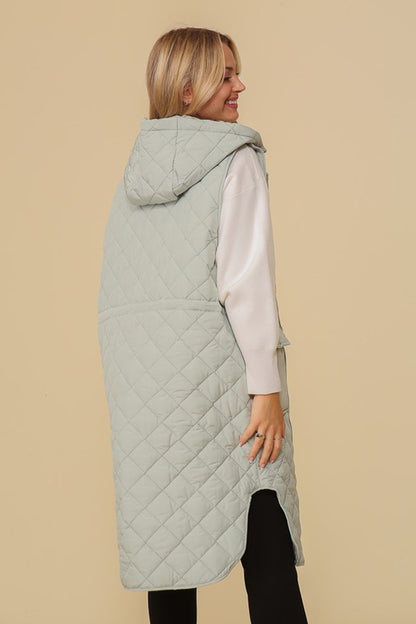 Quilted Oversized Midi Jacket