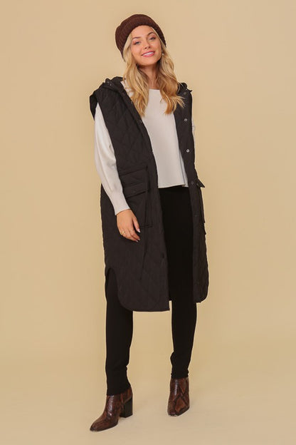 Quilted Oversized Midi Jacket