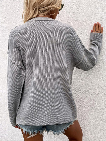 Women Long Sleeve Loose Fit Sweater